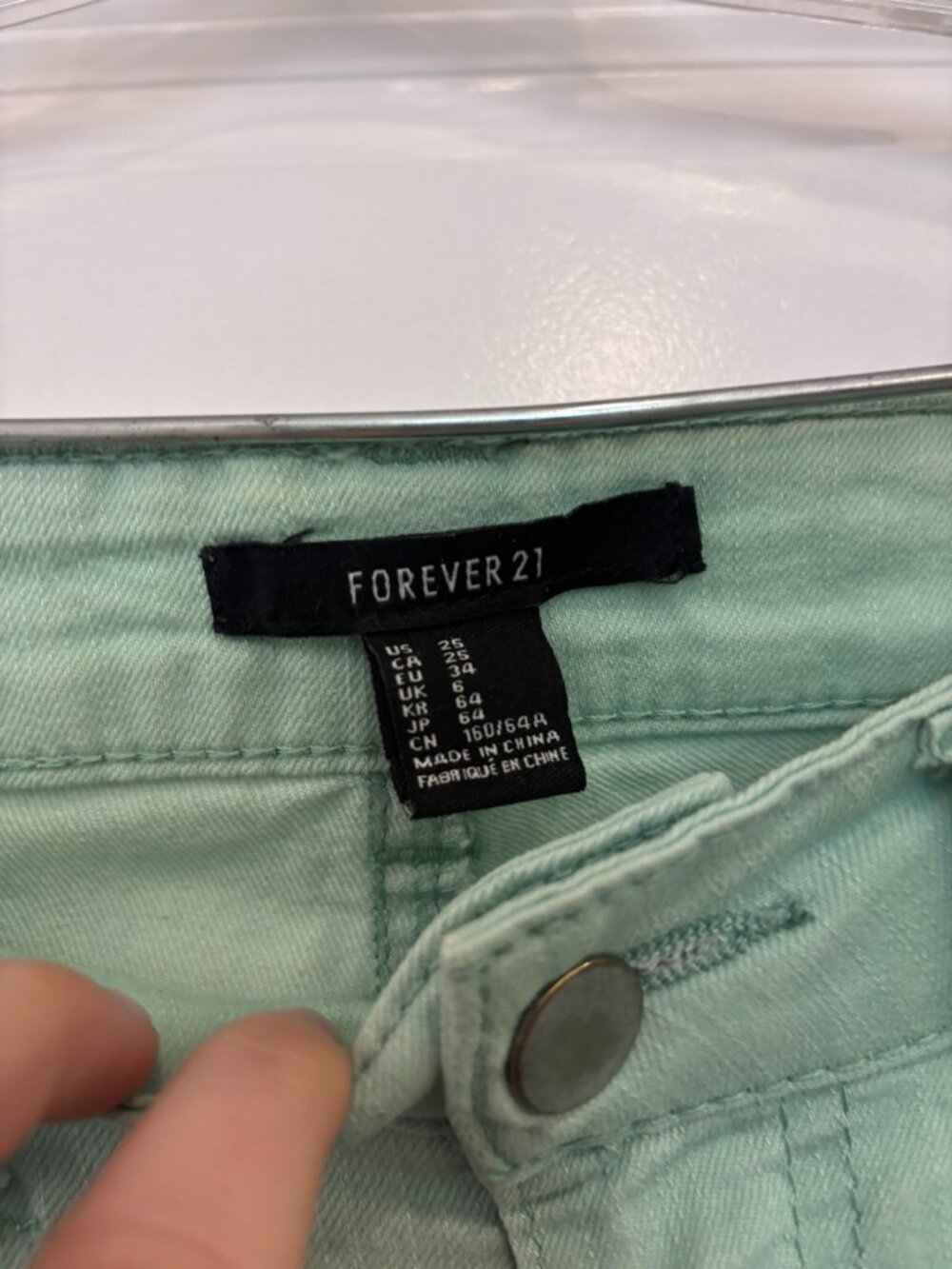 Forever 21 Mint Green Skinny Jeans - Picture 4 of 5